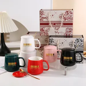 Custom corporate business souvenir Smart ceramic milk coffee USB heated mug 55 degree heating cup mug with mug warmer gift set