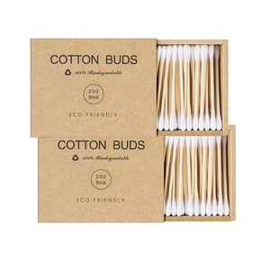 Coton-tiges polyvalents avec boîte en papier kraft pour usage domestique, beauté et soins de bébé - Product Image 1