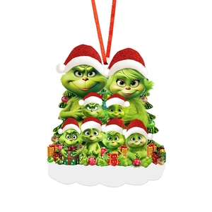 Oferta Especial: Encanto Personalizable de Resina de Pareja <span class=keywords><strong>Grinch</strong></span> - Colgante de Adorno Navideño para Árbol de Navidad, Decoración del Hogar para Fans de Películas - Product Image 5