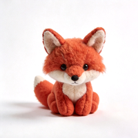 Vente directe du fabricant : adorable peluche renard orange, animal en peluche personnalisé pour enfants et cadeaux, peluche personnalisée