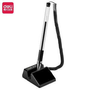 Bolígrafo de Escritorio Deli, Punta de Bala Negra de 0.5 mm, Bolígrafo para Firmas con Soporte - Product Image 1