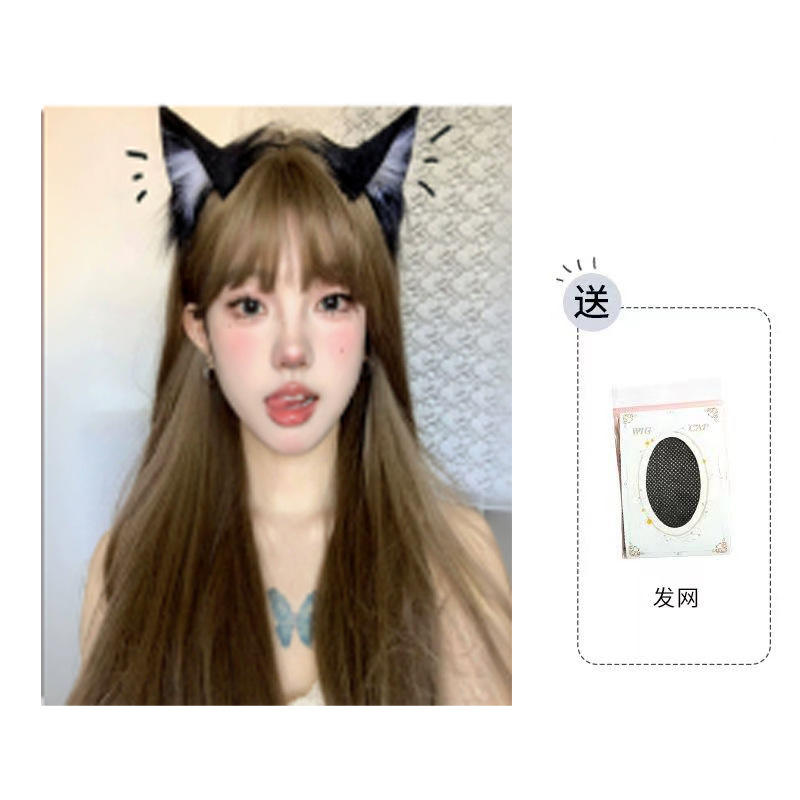 ตาข่ายคลุมผมสีชาสีน้ำผึ้งสีแฟลกซ์ 60 ซม