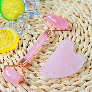 Rouleau <span class=keywords><strong>de</strong></span> <span class=keywords><strong>jade</strong></span> naturel Gua Sha, <span class=keywords><strong>pierre</strong></span> anti-âge pour le visage, massage, ensemble <span class=keywords><strong>de</strong></span> rouleaux <span class=keywords><strong>de</strong></span> <span class=keywords><strong>jade</strong></span> en quartz rose - Product Image 2