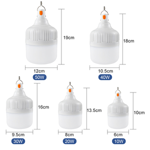 Lampe de camping d'urgence rechargeable 20W 30W 40W 50W, <span class=keywords><strong>plafonnier</strong></span> <span class=keywords><strong>LED</strong></span> rechargeable blanc, garantie 1 an, ampoule <span class=keywords><strong>LED</strong></span> - Product Image 2
