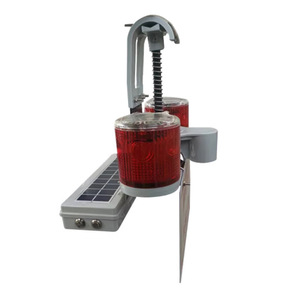 Luz de Advertencia Solar LED KSL-Q484 Roja IP65 260mm, Luz de Señalización para Uso en Exteriores - Product Image 3