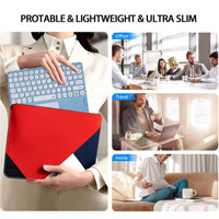 Clavier sans fil TASSO BT en plastique, pour téléphone, tablette, ordinateur portable, 9,7-11 pouces, utilisation sur ordinateur de bureau, silencieux, ultra fin, design ergonomique