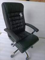 Chaise de bureau exécutive moderne à dossier haut en cuir, réglable en hauteur, pour usage commercial, robuste et stable, chaise pivotante de patron