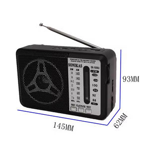 Radio Portátil AM/FM con USB y TF, Excelente Recepción, Funciona con Batería y Corriente Alterna, Altavoz Grande, Perilla de Sintonización Grande, Dial Nítido - Product Image 3