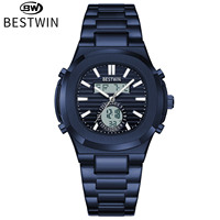Boîtier en acier inoxydable de haute qualité, montre chronographe de luxe pour homme, bureau et plein air