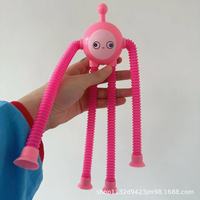 Robot télescopique à ventouse, jouet sensoriel Pop Tube extensible, jouet DIY pliable pour enfants, anti-stress