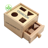 Caja de clasificación geométrica inspirada en Montessori, juguete educativo de madera para Coordinación mano-ojo de bebé, enseñanza de educación temprana