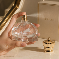 Vente en gros de flacons de parfum en verre vides de luxe personnalisés, logo personnalisé imprimé, emballage de flacons de parfum de luxe vides