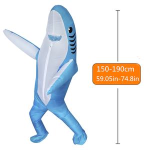 Cute Unique Standing Shark Design Inflatable Suit, Halloween Christmas Play Inflatable <b>Costume</b> Props Outfits - Product Image 5