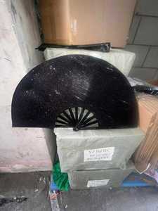 Abanico de Kung Fu Ecológico Grande de 33 cm, Artesanía de Bambú con Brillantina, Pintado a Mano, Artículo Promocional para Fiestas - Product Image 3