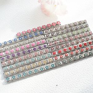 Pulseras de Flores Elásticas Italianas DIY, Pulseras de Acero Inoxidable con Dijes de Moda, Venta Directa de Fábrica - Product Image 2