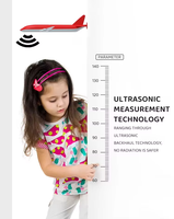 Mètre de hauteur portable pour enfants de haute qualité, à ultrasons, pour la mesure de la taille des enfants jusqu'à 200 cm, modèle avion