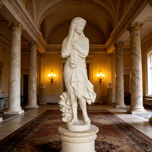 Décoration de jardin, œuvre d'art sculptée à la main personnalisée, design classique moderne, grande sculpture de dieu de la fleur en pierre - Product Image 6