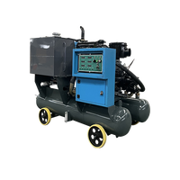 Compresseur d'air à vis portable 0.8MPa 8 Bar 185-200 CFM Configuration stationnaire Moteur diesel lubrifié pour mines de gaz naturel