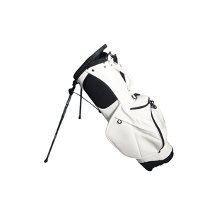 लक्जरी चमड़े के लुक गोल्फ स्टैंड बैग पु सामग्री प्रीमियम खत्म 5 डिवाइडर क्लब सुरक्षा - Product Image 4