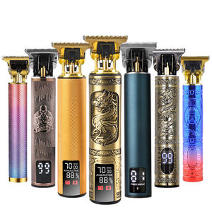Usb recargable inalámbrico cero Gapped Vintage T9 Trimmer profesional peluquero máquina para cortar cabello <span class=keywords><strong>0</strong></span> <span class=keywords><strong>mm</strong></span> Golden Hair Clipper - Product Image 5