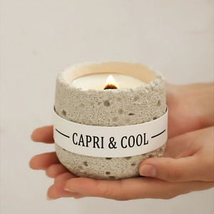 Coffret Cadeau de Luxe pour Acheteur avec Logo Personnalisé, Mini Belle Bougie <span class=keywords><strong>Orange</strong></span> 5 oz en Pot, Mèche en Bois, Tasse en Plâtre, <span class=keywords><strong>Bougies</strong></span> Parfumées - Product Image 3