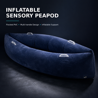 Chaise sensorielle Peapod pour enfants avec parois gonflables en PVC floqué, poignées de maintien et siège en forme de cocon pour programmes de vente au détail personnalisés