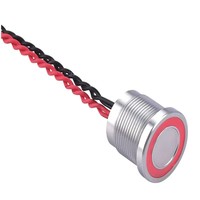 Interrupteur piézoélectrique en alliage d'aluminium LED vert de qualité ELEWIND, protection CE ROHS IP68, intelligent, 24VDC, 500mA courant max, 1NO, fabriqué en Asie