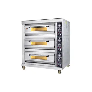 Elektrische Oven Roestvrij Staal 1 Laag 2 Dienblad Pizza Dek Oven Bakkerij Oven Machine