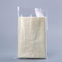 Sacs en BOPP transparents imprimés, autocollants, de petite taille, pour vêtements, chaussettes, emballage de marchandises, pochettes d'emballage jetables pour vêtements