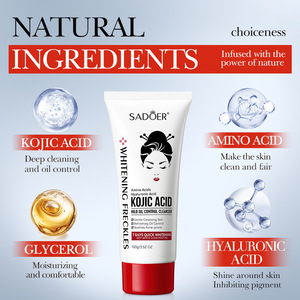 Acide kojique doux contrôle de l'huile <span class=keywords><strong>nettoyant</strong></span> pour le <span class=keywords><strong>visage</strong></span> acide aminé moussant non irritant pour <span class=keywords><strong>peau</strong></span> <span class=keywords><strong>sensible</strong></span> grasse - Product Image 5