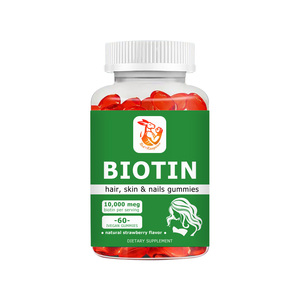 OEM Private Label <b>Biotin</b> and Sodium Beauty Supplement Promote Keratin Production Help Fine Line <b>Biotin</b> <b>Gummies</b> - Product Image 1