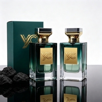 Flacon de parfum de luxe en verre à fond épais, vide, avec bouchon en bois à sertir, logo personnalisé en relief, papier premium