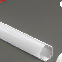 Profilé en aluminium LED LS-053 avec diffuseur, longueur personnalisable 2M/1M, pour éclairage décoratif à bande LED