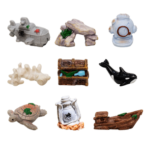 Set di Decorazioni per Acquario in Resina, Figure Marine Leggere e Durevoli, Mini Animali, Balene, Tartarughe, Squali - Product Image 2