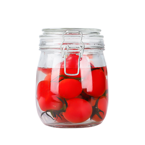 Pot de conservation alimentaire en verre réutilisable, hermétique, écologique, anti-poussière, avec couvercle transparent, résistant à l'humidité, pour cadeaux, thé, miel, cornichons - Product Image 5