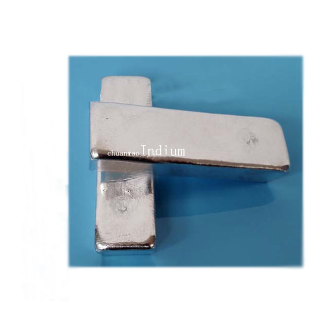 Vente chaude 4N-7N 99.99% -99.999% métal Indium Lingot/chine lingot d'indium de grande pureté/