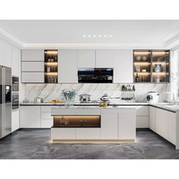 Armoires de cuisine modernes modulaires personnalisées en stratifié pour utilisation dans les restaurants de centres commerciaux Ghana Kenya Liban Éthiopie Nigéria Pologne Turquie