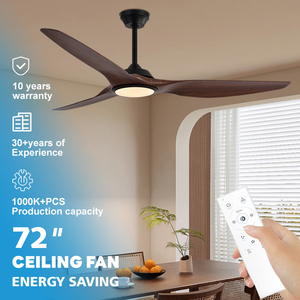 Produit phare : Ventilateur de plafond LED avec télécommande, style nordique, décoratif, pour salon et chambre, avec lumière F30201 - Product Image 1