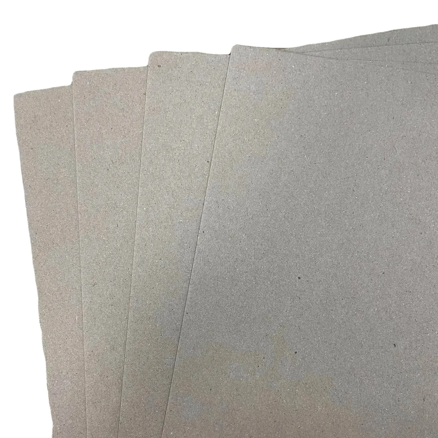 China Fabricação de material reciclado com 1 mm de espessura e 2 mm de papel para cartão de papel cinza Resistência de dobra