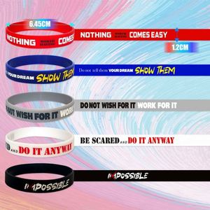 Wholesale Silicone Wristbands in Stock Customized Silicone Wristbands <b>Inspirational</b> Quotes: Silicone Wrist Strap Rubber <b>Bracelet</b> - Product Image 2