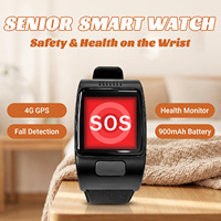 Montre connectée GPS pour personnes âgées VL12S, avec carte SIM, positionnement, IP67, batterie 900 mAh, bouton SOS, alarme, appel bidirectionnel, surveillance de la fréquence cardiaque