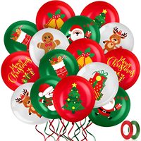 Frohe Weihnachten Latex-Ballon-Set Rosa Rot Hellgrün Zuckerstangen-Stern-Folienballons Babyparty Geschlechtsoffenbarung Neujahrsparty-Deko Schleife
