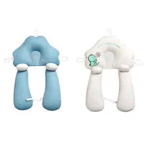Panal transpirable recién nacido protección para la cabeza forma de nube extraíble ajustable antisobresaltos cojín para la cabeza del bebé almohada para bebé