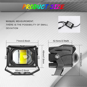 <span class=keywords><strong>2021</strong></span> nouveau 2.6 pouces 30W RVB Couleur Clignotant Cube Voiture <span class=keywords><strong>Moto</strong></span> Offroad Véhicule Conduit Feux de Travail - Product Image 6