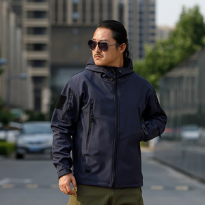 Veste tactique d'extérieur pour homme, imperméable, softshell, à capuche, fermeture éclair, respirante, coupe-vent, randonnée, camping, manteau d'hiver, polaire, tout-terrain - Product Image 3