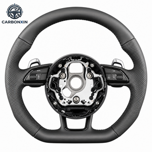 Accesorios para Automóviles Más Vendidos, Volante de Cuero y Fibra de Carbono para Audi S6 S7 A4 A5 A6 A7 Q3 Q5 A3 S3 S8 R8 - Product Image 1