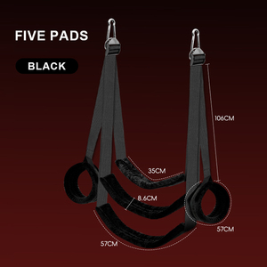 Balançoire sexuelle BANSEY avec 5 coussins en flanelle, cadre triangulaire pivotant à 360°, mobilier de bondage pour adultes - Product Image 4