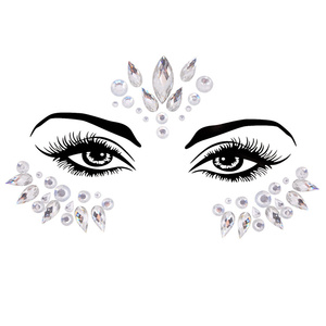 Festival fête visage bijou <span class=keywords><strong>tatouage</strong></span> larmes Strass arc-en-ciel strass corps temporaire cristal breloques pierres pour femme décoration - Product Image 6