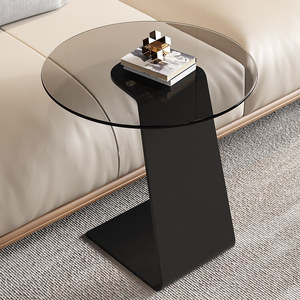 Entrega rápida, muebles modernos y duraderos para el hogar, parte superior de vidrio templado, marco de Metal negro decorativo, mesas laterales/de centro - Product Image 4