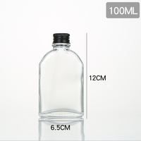 Bouteille de vin en verre transparent carrée délicate, simple et bon marché, avec couvercle, vente en gros Chine